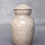 Decorative Tan Metal Urn